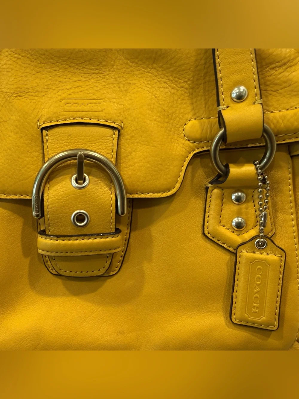 Coach EUC Yellow Leather Soho Satchel w/Hangtag